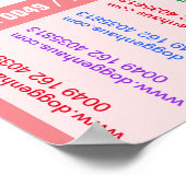 Puppy te koop flyer met QR code Poster (Hoek)