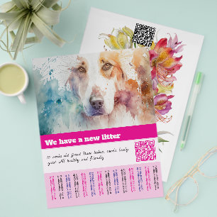Puppy te koop flyer sjablonen