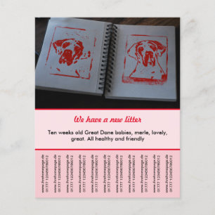 puppy te koop flyer sjablonen