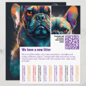 puppy te koop flyer sjabloon QR-code (Voorkant / Achterkant)
