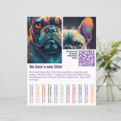 puppy te koop flyer sjabloon QR-code (Staand voorkant)