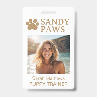 Puppy Trainer Hond Walker Huisdier Business Logo E Badge