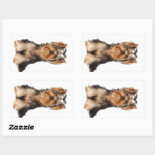 Puppy van de Yorkshire Terrier Rechthoekige Sticker (Vel)