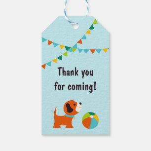 Puppy Verjaardag Dank u Cadeau Label Cadeaulabel