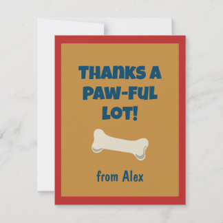 Puppy Verjaardag Paw-ty Bedankkaart