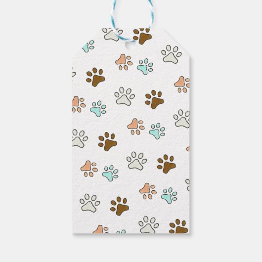 Puppy Verjaardagsfeestje Bull Dog Dank u Cadeaulabel (Achterkant)