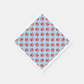 Puppy verjaardagsfeestje servetten blauw Rood poot (Hoek)
