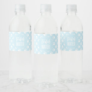 puppy verjaardagsfeestje toilet waterfles labels etiket
