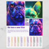 puppy verkoop flyer sjabloon QR-code (Voorkant)