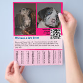 puppy verkoop flyer sjabloon QR code (Hand)