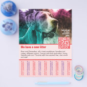 puppy verkoop flyer sjabloon QR-code (Enkel)