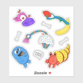 Puppy Vriend Hondenspeeltje Sticker Vel