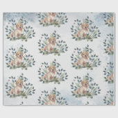 Puppy Waterverf Cute Cadeaupapier (Vlak)