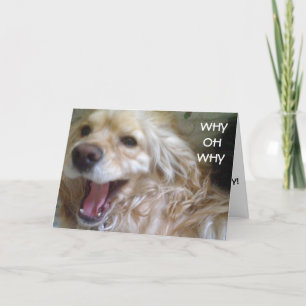 "PUPPY WEES" VERLATE VERJAARDAG KAART