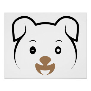 Puppy Wink Perfect Poster