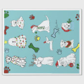 PUPPY XMAS WRAPPING PAPER CADEAUPAPIER (Vlak)