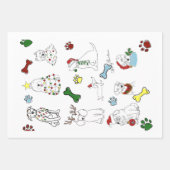 PUPPY XMAS WRAPPING PAPER SET (Voorkant)