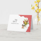 Puppyhond wordt goed Kaart (Gele Bloem)