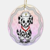 Puppyhondenverpleegkundige Keramisch Ornament (Links)