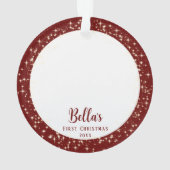 Puppy's eerste kerstrood ornament (achterkant)