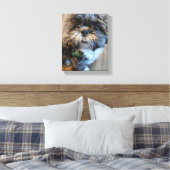 Puppy's First Turkey Day Canvas Print (Insitu (Slaapkamer))