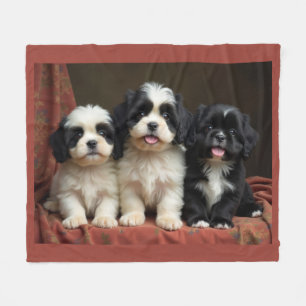 Puppy's Fleece Deken