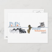 PUPs Logo Merchandise Briefkaart (Voorkant / Achterkant)