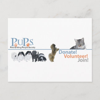 PUPs Logo Merchandise Briefkaart