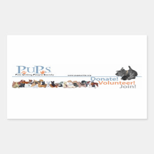PUPS Logo Sticker met Scottie