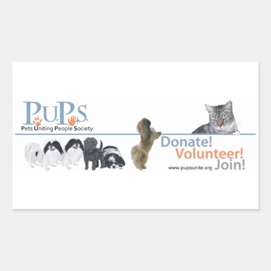 PUPs Logo Sticker Pekingees (Voorkant)