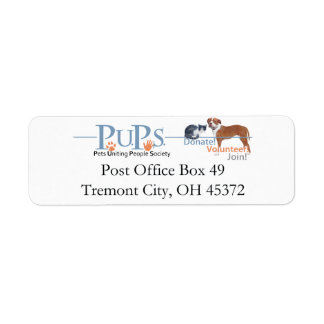 PUPs Retouradreslabels Etiket