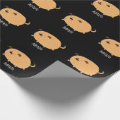 Puptato Funny Puppy Potato Pun Dark BG Cadeaupapier (Hoek)