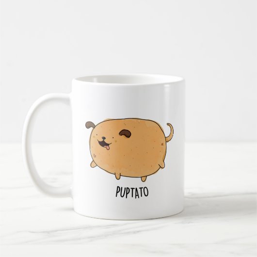 Puptato Funny Puppy Potato Pun Koffiemok (Links)