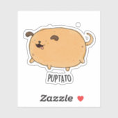 Puptato Funny Puppy Potato Pun Sticker (Vel)