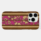 Pupukea Hawaiian Faux Wood Surfboard Roze Case-Mate iPhone Case (Achterkant (horizontaal))