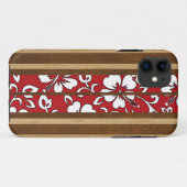 Pupukea Hibiscus Hawaiian Surfboard iPhone 5 Coque (Dos (Horizontal))