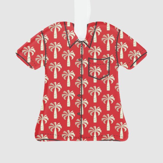 Pupule  palmboom Hawaiian Aloha Shirt Ornament (voorkant)