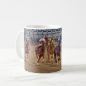 Pur sang de cheval emballant la première tasse de (Devant gauche)