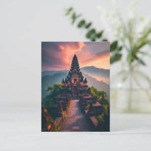 Pura Senja Bali - “Balinese tempel bij zonsonderg Briefkaart