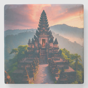 Pura Senja Bali  - “Balinese tempel bij zonsonderg Stenen Onderzetter