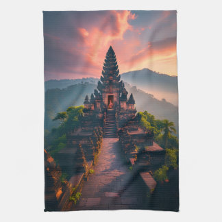 Pura Senja Bali - “Balinese tempel bij zonsonderg Theedoek