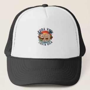 Pura Vida Beach Costa Rica Tropische Zonsondergang Trucker Pet