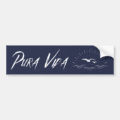 Pura Vida Beach Scene Costa Rica Bumpersticker (Voorkant)