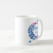 Pura Vida Blue Butterfly Coffee Mug (Devant droit)