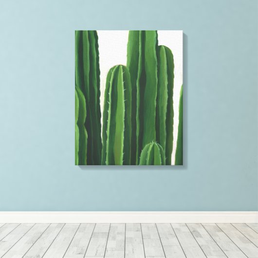 Pura Vida - Cacti Group Canvas Afdruk (Insitu (Houten vloer))