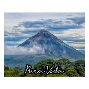 Pura Vida Costa Rica Arenal Volcano Fotografie Perfect Poster