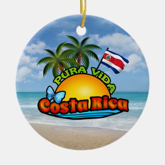 Pura Vida Costa Rica Ornament (Voorkant)