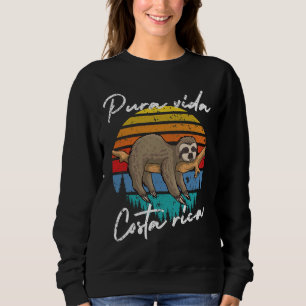 Pura Vida Costa Rica Schattige Sleepy Sloth Fun Trui