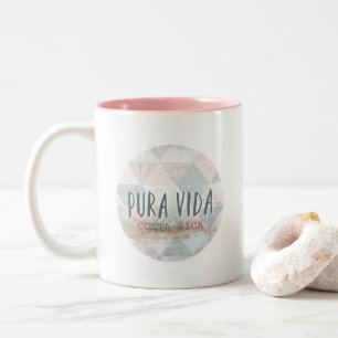 Pura Vida Costa Rica Summer Waterverf Tweekleurige Koffiemok