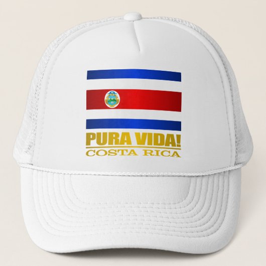 Pura Vida. Costa Rica Trucker Pet (Voorkant)